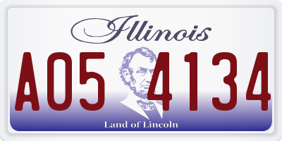 IL license plate A054134