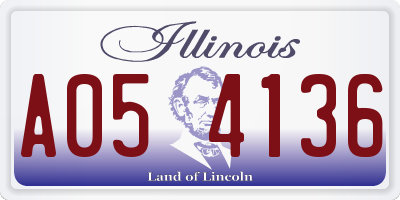 IL license plate A054136