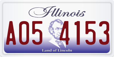 IL license plate A054153