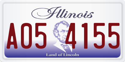 IL license plate A054155