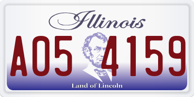 IL license plate A054159