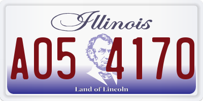 IL license plate A054170
