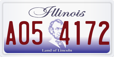 IL license plate A054172