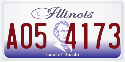 IL license plate A054173