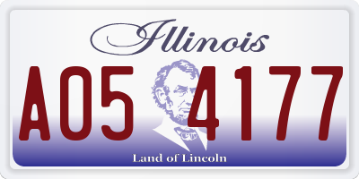 IL license plate A054177