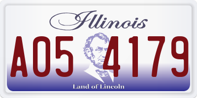 IL license plate A054179