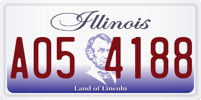 IL license plate A054188
