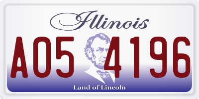 IL license plate A054196