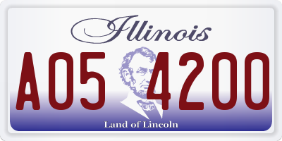 IL license plate A054200