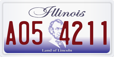 IL license plate A054211