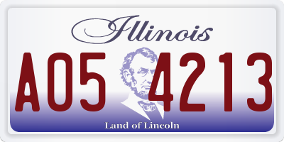 IL license plate A054213