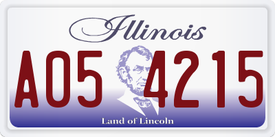 IL license plate A054215