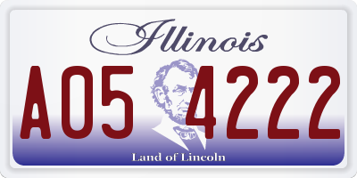 IL license plate A054222