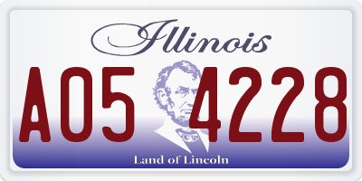 IL license plate A054228