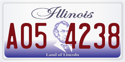 IL license plate A054238