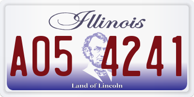 IL license plate A054241