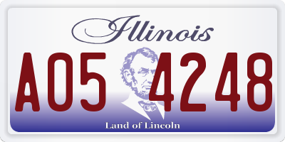 IL license plate A054248