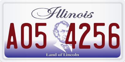 IL license plate A054256