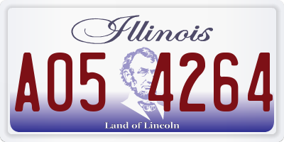 IL license plate A054264
