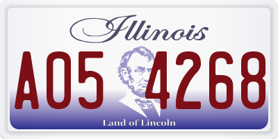 IL license plate A054268