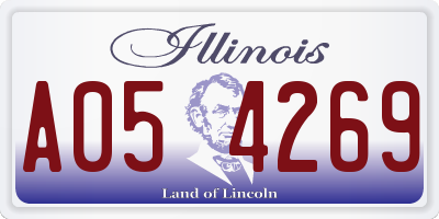 IL license plate A054269