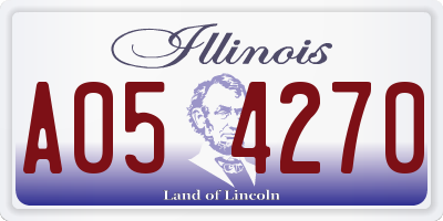 IL license plate A054270