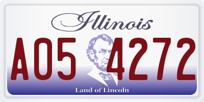 IL license plate A054272
