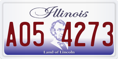IL license plate A054273