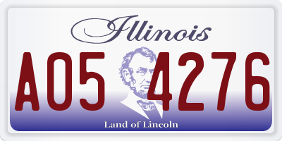 IL license plate A054276