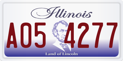 IL license plate A054277