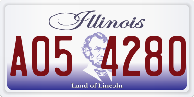 IL license plate A054280