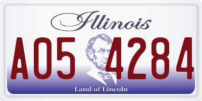 IL license plate A054284