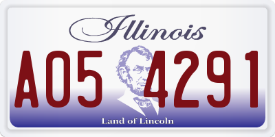 IL license plate A054291