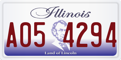 IL license plate A054294