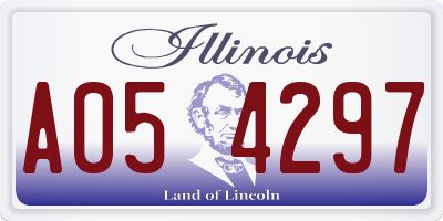 IL license plate A054297