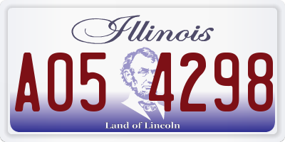 IL license plate A054298