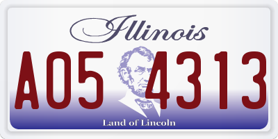 IL license plate A054313