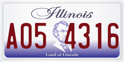 IL license plate A054316