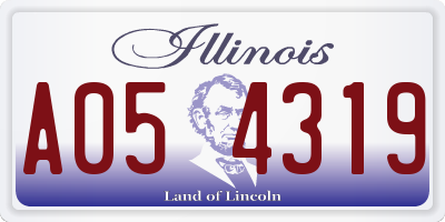 IL license plate A054319
