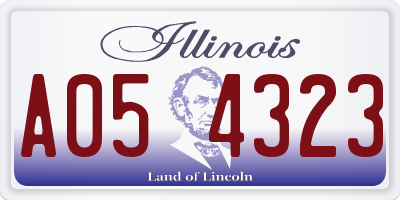 IL license plate A054323