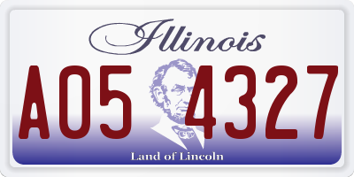IL license plate A054327