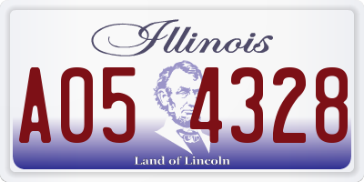 IL license plate A054328