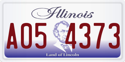 IL license plate A054373