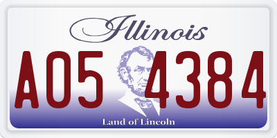 IL license plate A054384