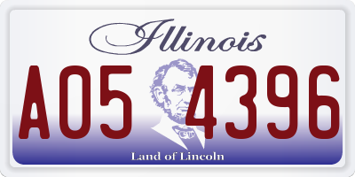 IL license plate A054396