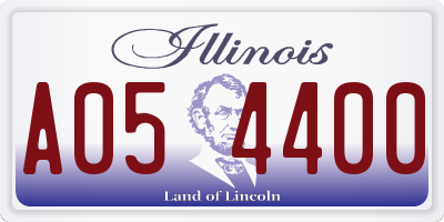 IL license plate A054400