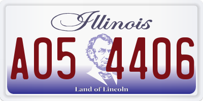 IL license plate A054406