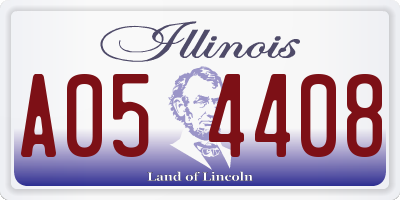 IL license plate A054408