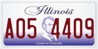 IL license plate A054409