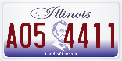 IL license plate A054411